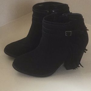 Black tassel Booties